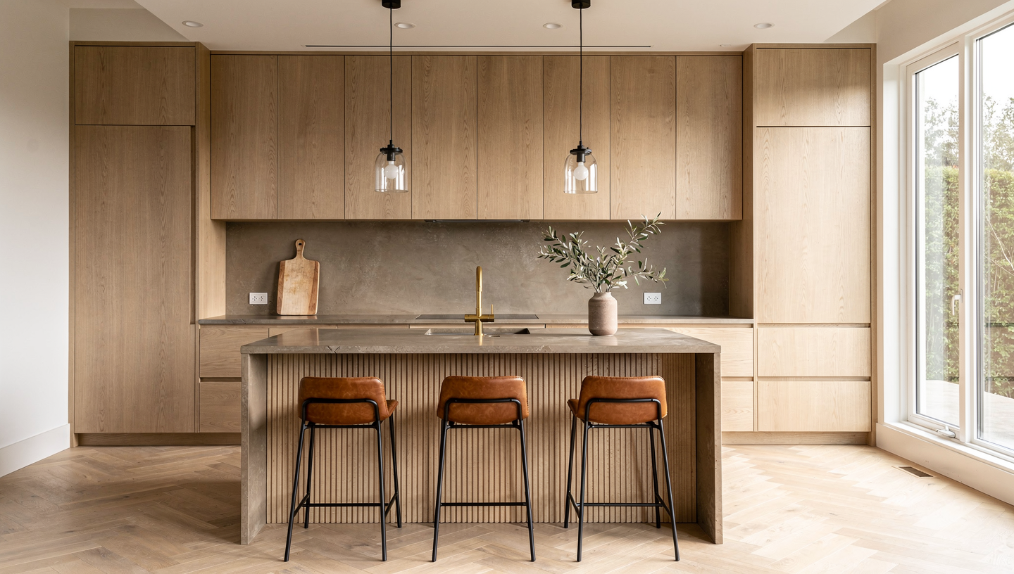 Modern kitchen remodel by Barcci Builders in the Bay Area